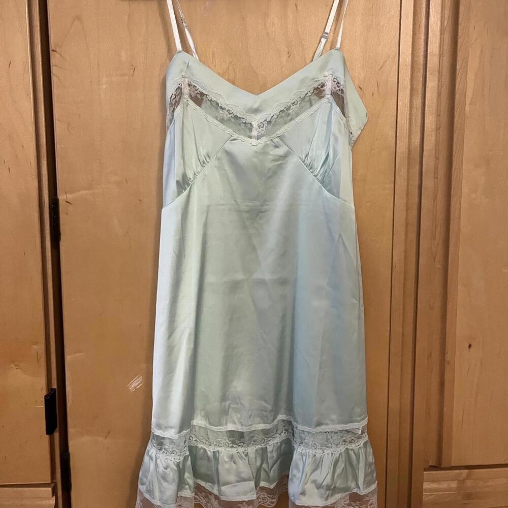 Frankies Bikinis Women's Blue and Green Dress